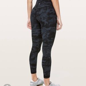 Lululemon Black and Olive Camo Leggings